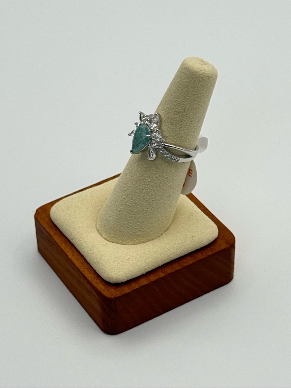 Bomb Party "The Sterling Club" LB Turquoise Ice Crystal .925 Solid SS Size 6 - Picture 2 of 8